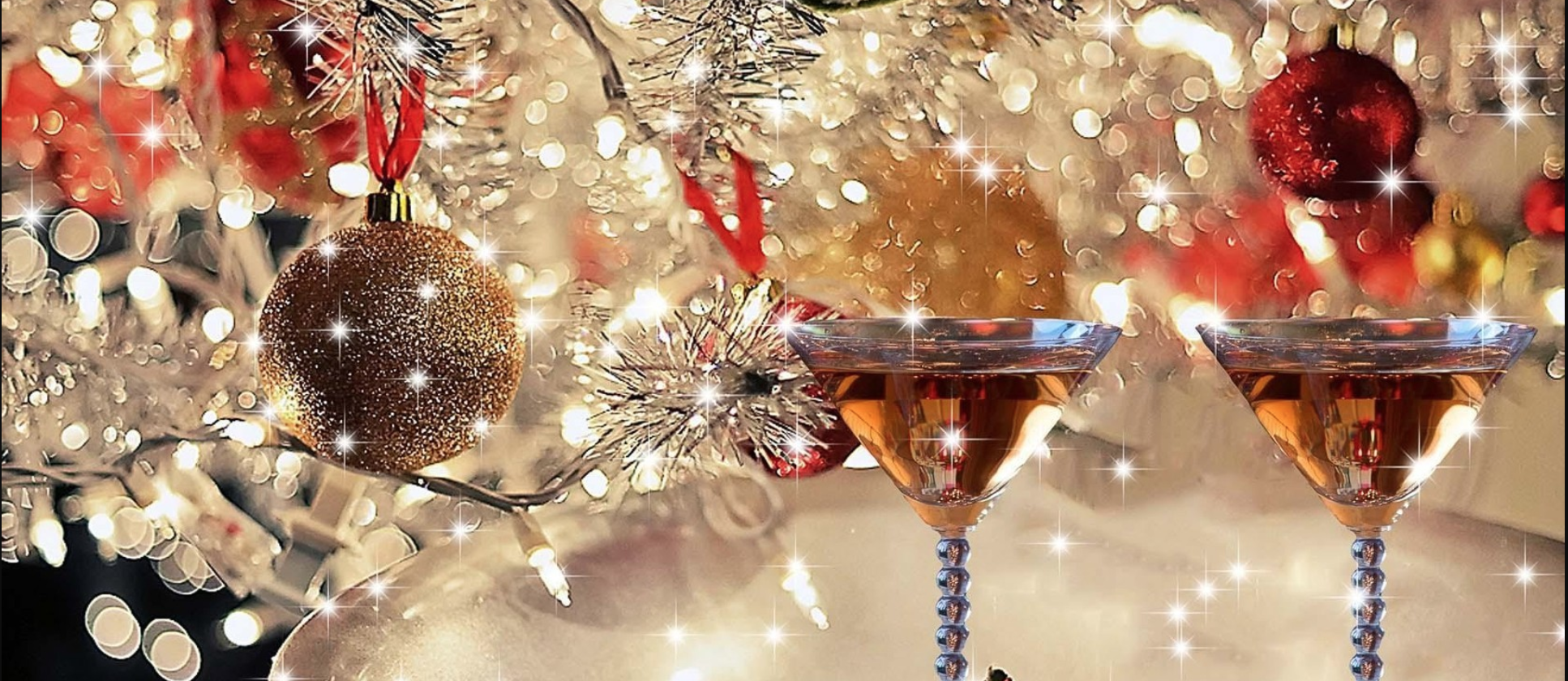 Christmas martinis ornaments tree