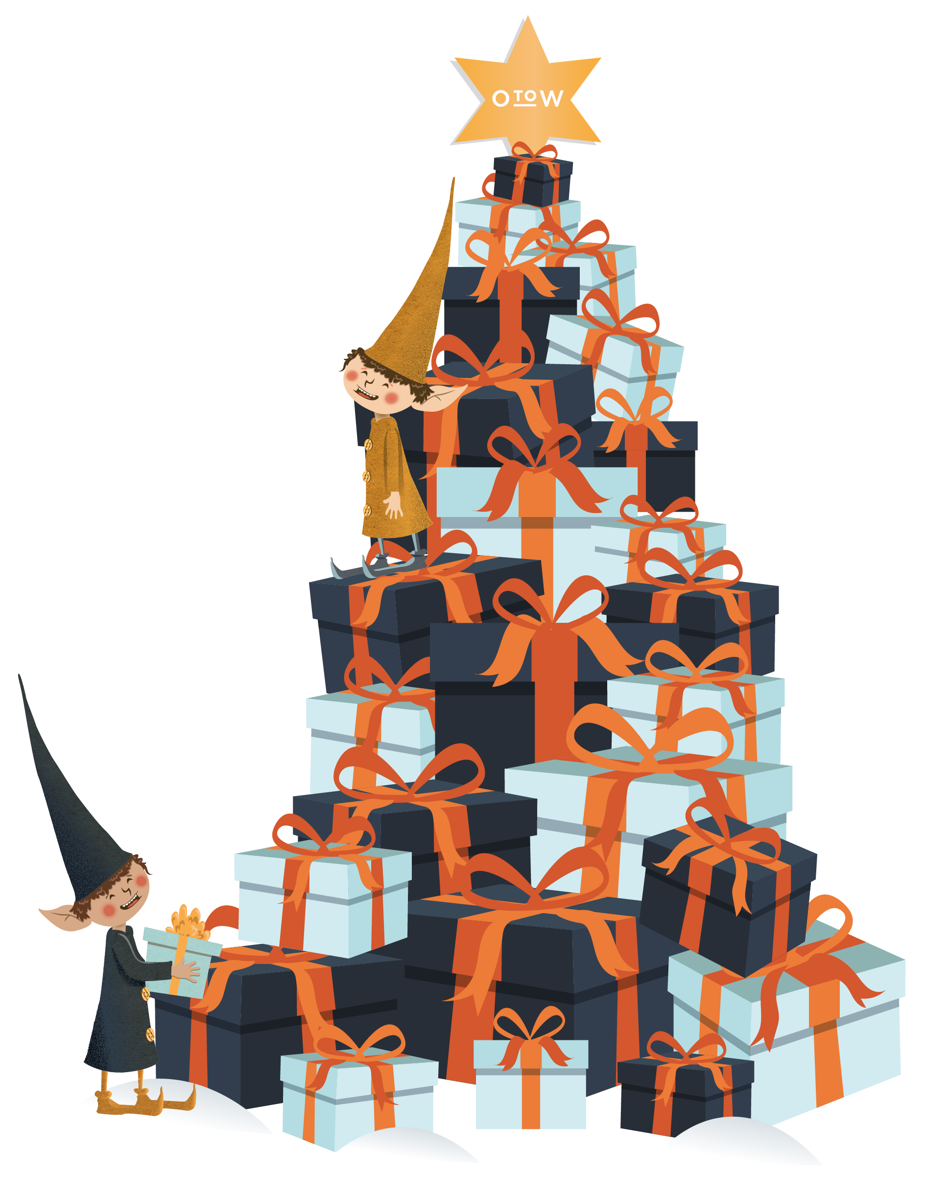 present tree with elves